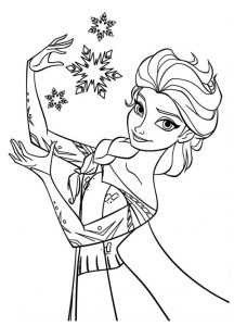 elsa-the-snow-queen-making-snowflakes-coloring-page