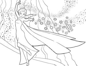 elsa-the-snow-queen-showing-her-magic-coloring-page