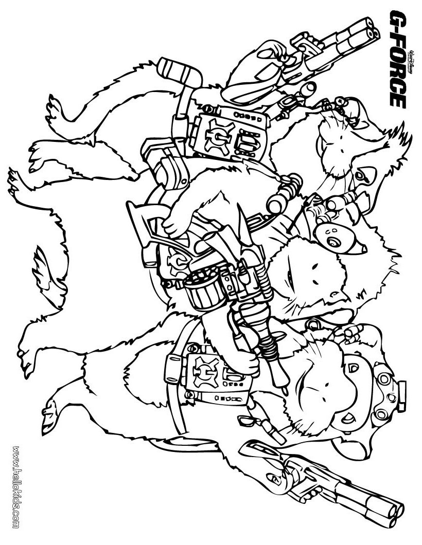 6 Best G-Force Coloring Pages for Kids - Updated 2018