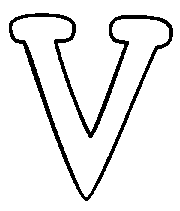 lowercase bubble letter v
