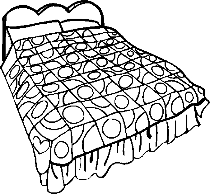 bed coloring page