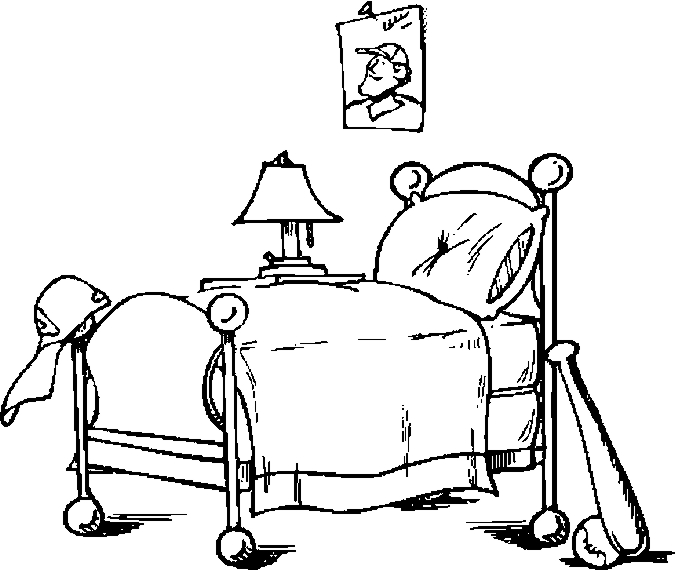95 Coloring Pages Bedroom Furniture For Free
