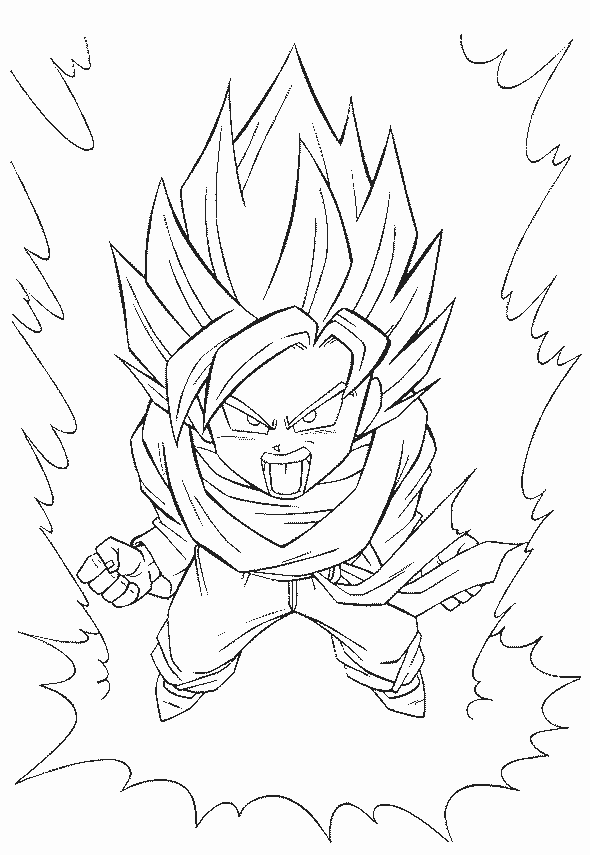 Desenhos de Goten Goku Dragon Ball para colorir Super Saiyan, goku