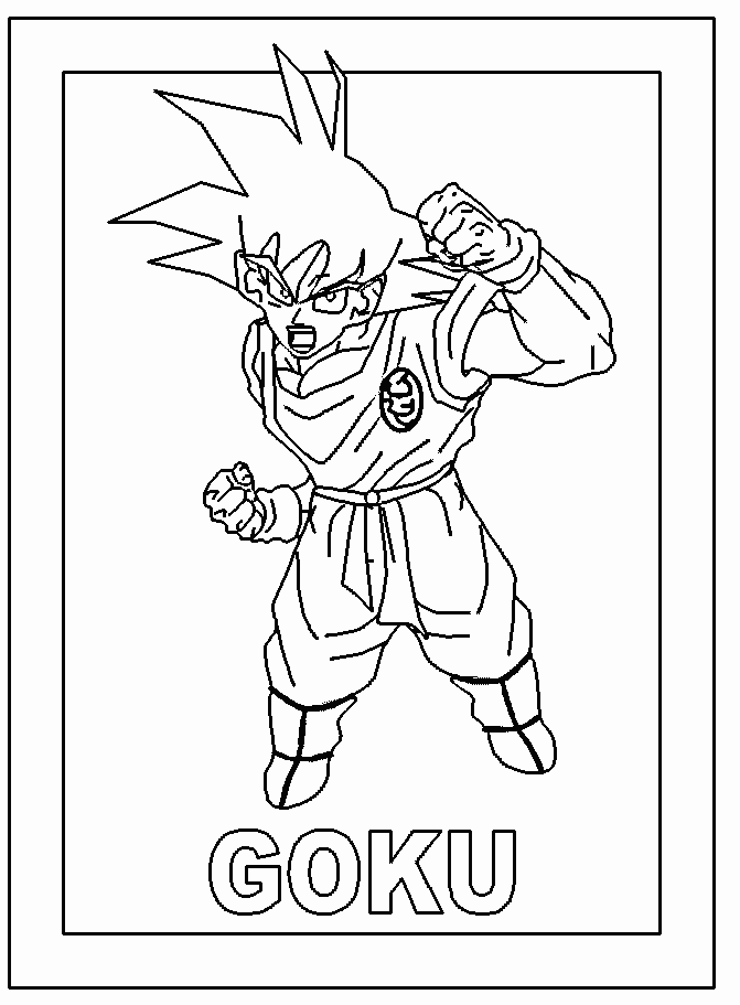 Son Goku Super Saiyajin para colorir