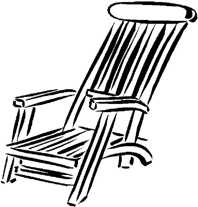 Lawn Chair Coloring Page - Chair clipart colouring page, Chair ...