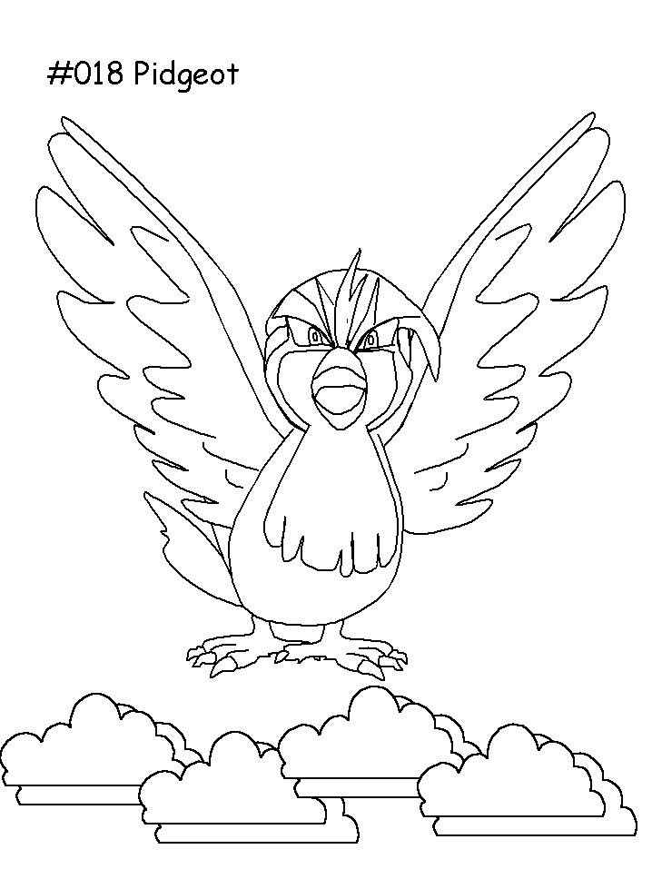 Pidgey Page Coloring Pages