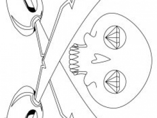 Skull and Crossbones coloring page