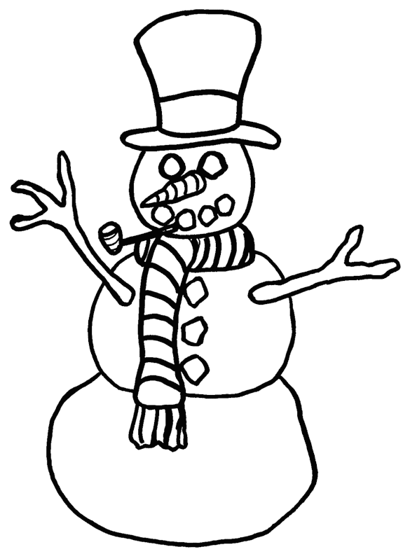 Snowman Arms Page Coloring Pages