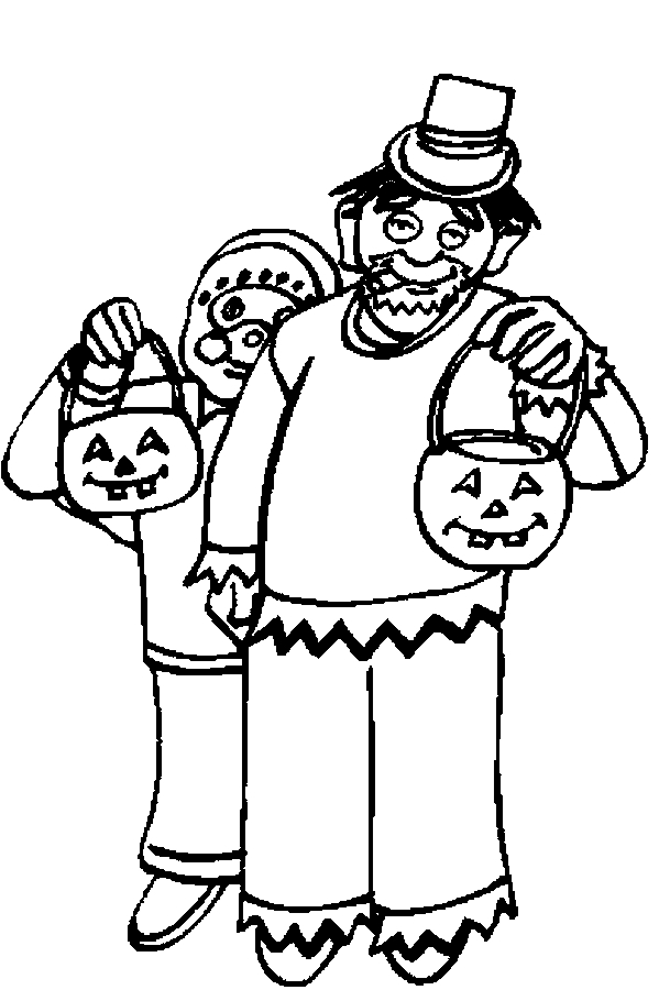 24 Best Halloween Trick Or Treating Coloring Pages for Kids - Updated 2018