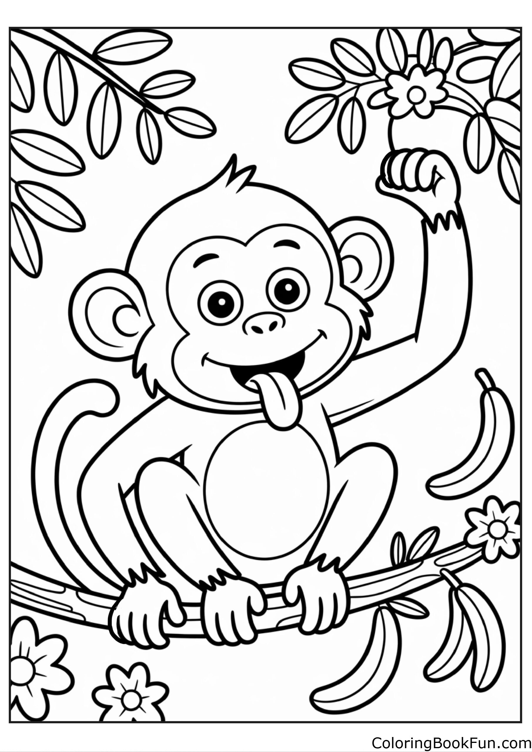 20 Monkey Coloring Pages ColoringBookFun