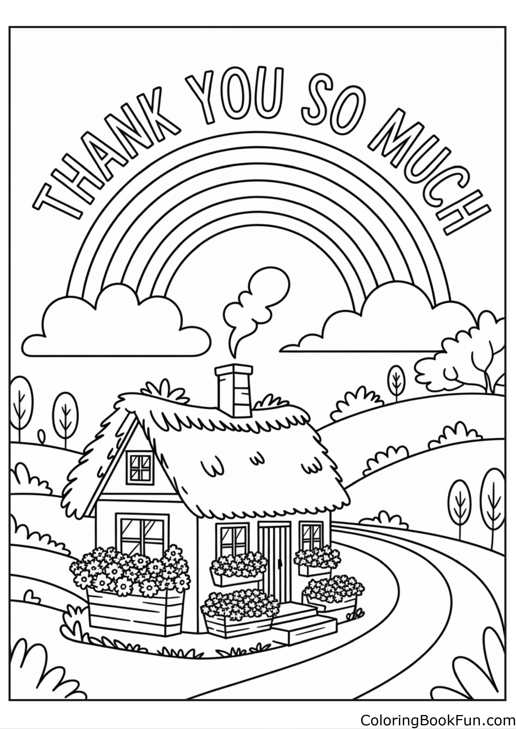 20 Thank You Coloring Pages - ColoringBookFun